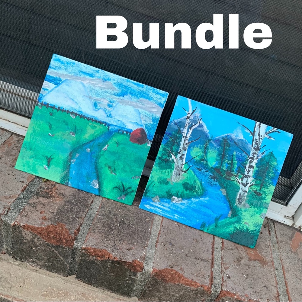 Bundle 2 acrylic paintings